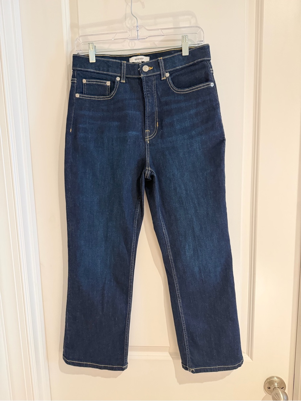 SPANX Dark Blue Straight-Leg Jeans for Women